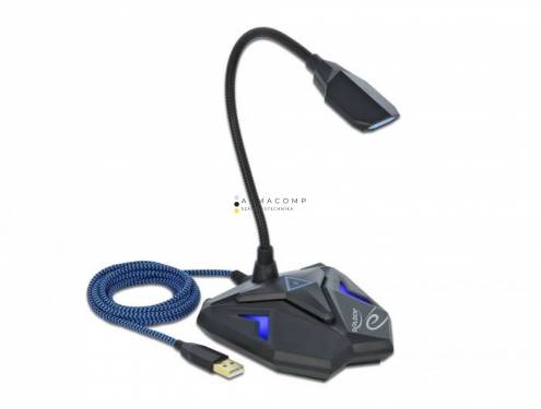 DeLock Desktop USB Gaming Microphone with Gooseneck and Mute Button