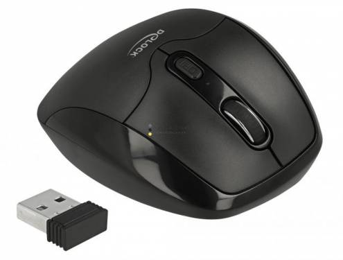 DeLock Ergonomic Wireless Mouse with Wrist Rest Right handers Black