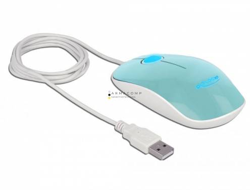 DeLock Optical 3-button LED Mouse USB Type-A Turquoise