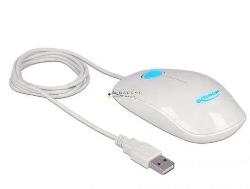 DeLock Optical 3-button LED Mouse White