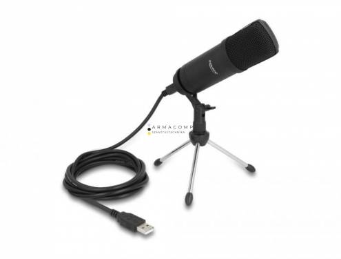 DeLock Professional USB Condenser Microphone Black