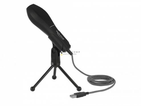 DeLock USB Condenser Microphone with Table Stand ideal for gaming Skype and vocals