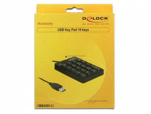 DeLock USB Key Pad 19 keys Black