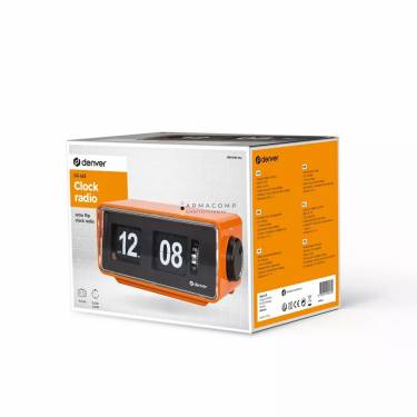 Denver CR-425 Retro Clock Radio Black/Orange