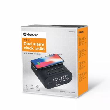 Denver CRQ-107 Clock Radio Black