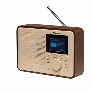 Denver DAB-60DW DAB+ & FM Radio Greenline Darkwood