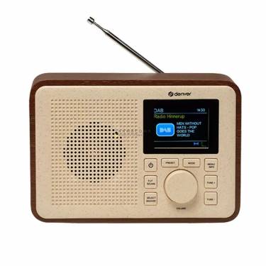 Denver DAB-60DW DAB+ & FM Radio Greenline Darkwood