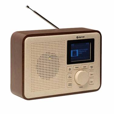 Denver DAB-60DW DAB+ & FM Radio Greenline Darkwood