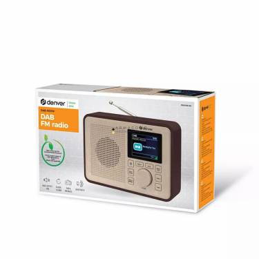 Denver DAB-60DW DAB+ & FM Radio Greenline Darkwood