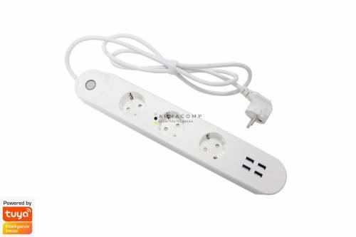 Denver SHP-300U Smart Home Power Strip 3in1 + 4xUSB White