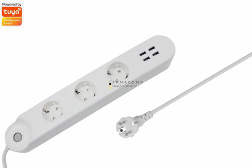 Denver SHP-300U Smart Home Power Strip 3in1 + 4xUSB White