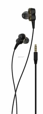 Devia Smart Series Dual Speakers Wired Earphone Black