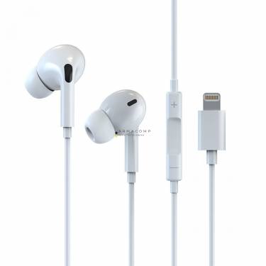 Devia Smart series stereo wired earphone (Lightning) White