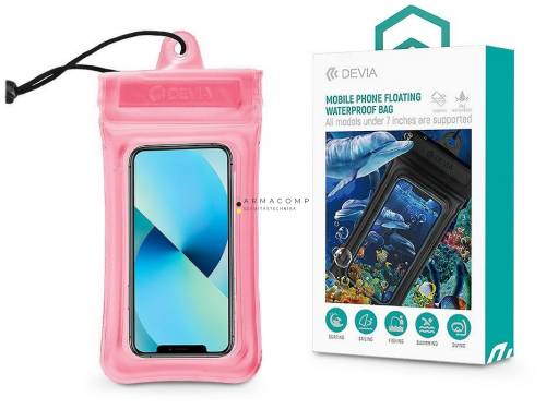 Devia ST364396 Mobile Phone Floating Waterproof Bag Pink