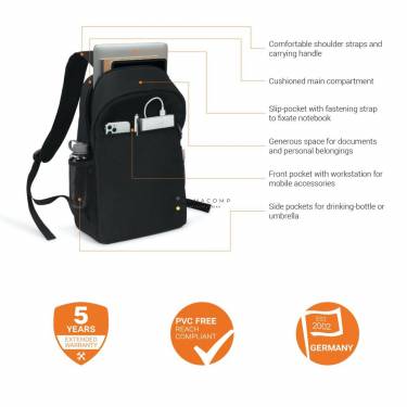 Dicota Base XX Laptop Backpack 15,6" Black