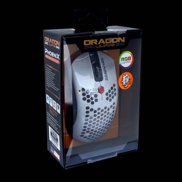 Dragon War Phoenix Honeycomb Gamer mouse White