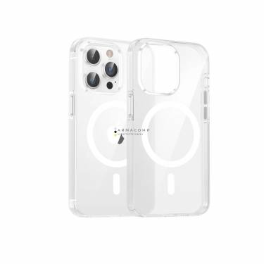 Dviced Magsafe iPhone 15 Pro Clear case White