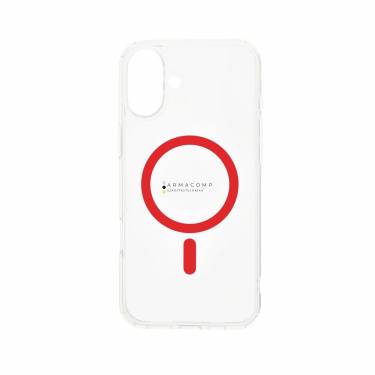 Dviced Magsafe iPhone 16 clear case Red