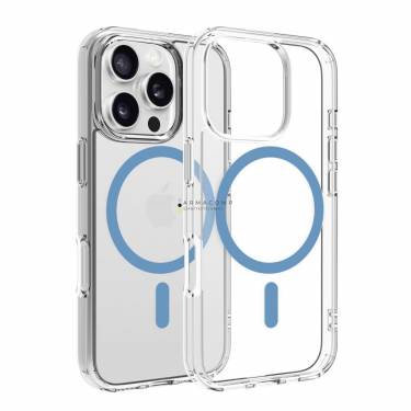 Dviced Magsafe iPhone 16 Pro clear case Blue