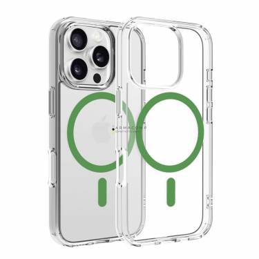 Dviced Magsafe iPhone 16 Pro clear case Green