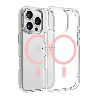 Dviced Magsafe iPhone 16 Pro clear case Pink