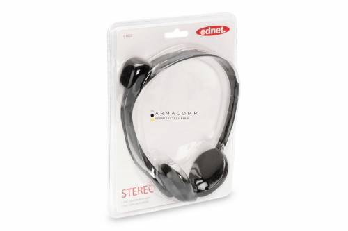 Ednet Stereo PC Headset with volume control Black