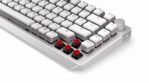 Endorfy Thock 75% Wireless Red Switch Mechanical Keyboard Onyx White Pudding US