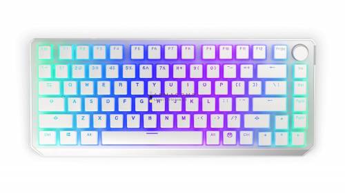 Endorfy Thock 75% Wireless Red Switch Mechanical Keyboard Onyx White Pudding US