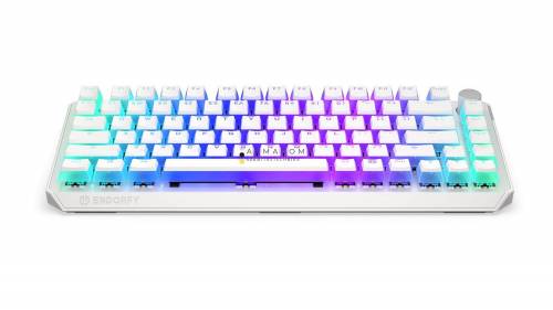 Endorfy Thock 75% Wireless Red Switch Mechanical Keyboard Onyx White Pudding US