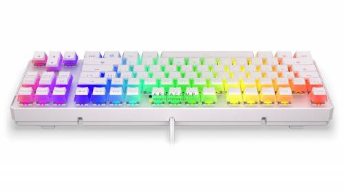 Endorfy Thock TKL Brown Switch Mechanical Keyboard Pudding Onyx White US