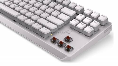 Endorfy Thock TKL Brown Switch Mechanical Keyboard Pudding Onyx White US