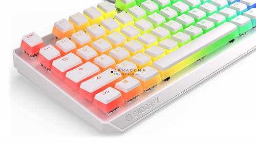 Endorfy Thock TKL Red Switch Mechanical Keyboard Pudding Onyx White US