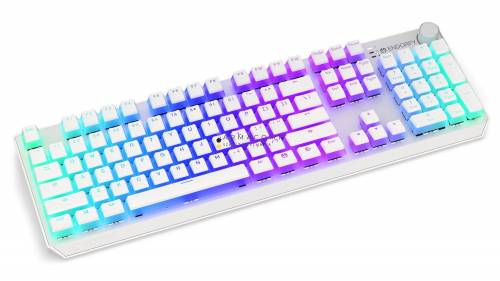 Endorfy Thock Wireless Red Switch Mechanical Keyboard Onyx White Pudding US