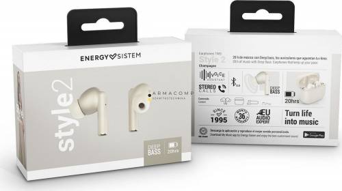 Energy Sistem Earphones Style 2 True Wireless Bluetooth Headset Champagne