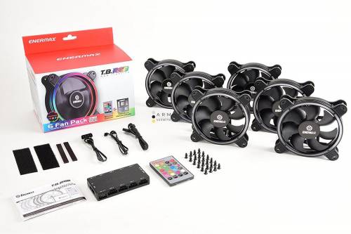 Enermax Intros T.B. RGB Fans with Exclusive 4-ring RGB Visual Effects (6 pack)