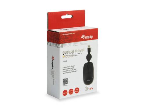 EQuip Optical Travel Mouse Black