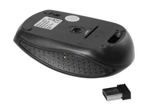 EQuip Optical Wireless 4-Button Travel Mouse Black