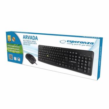 Esperanza Arvada USB Keyboard + Mouse Black US