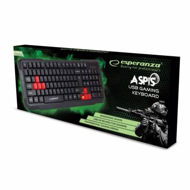 Esperanza Aspis Gaming Keyboard Black/Red UK