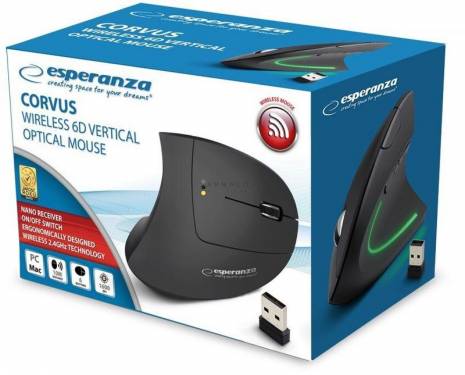 Esperanza Corvus Wireless Mouse Black