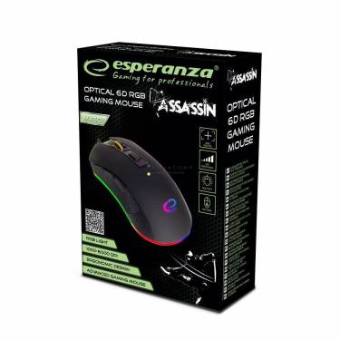 Esperanza EGM601 Assassin Optical 6D RGB Gaming mouse Black