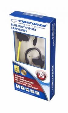 Esperanza EH188Y Bluetooth Sport headset Yellow