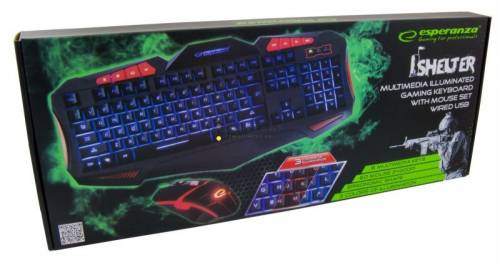 Esperanza Shelter Gaming Illuminated Keyboard Black UK