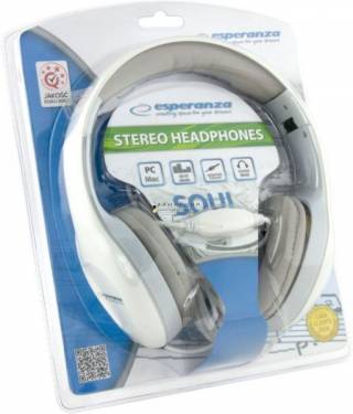 Esperanza Soul Stereo Audio Headphones White