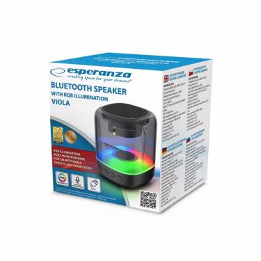 Esperanza Viola RGB Bluetooth Speakers Black