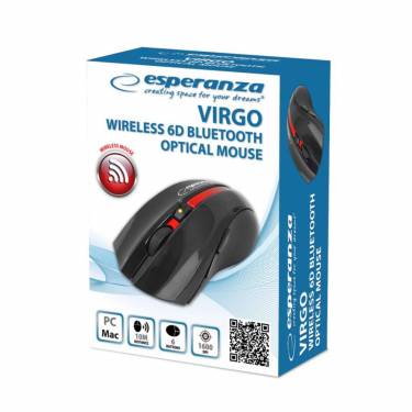 Esperanza Virgo Wireless 6D Optical Mouse Black/Red