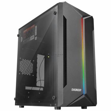 Everest SABER RGB 250W Tempered Glass Black