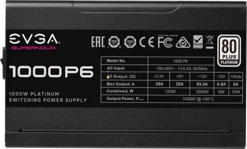 EVGA 1000W 80+ Platinum SuperNova 1000 P6