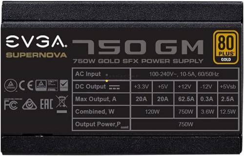 EVGA 750W 80+ Gold SuperNOVA 750 GM