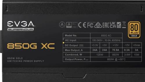 EVGA 850G 850W SuperNOVA XC 80+ Gold